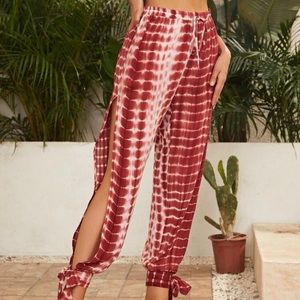!Boho Tie Dye Split Leg Pants